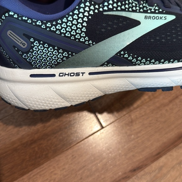 Offer! Brooks Ghost 14 running shoes women’s 8.5 sneakers navy and light blue - Picture 10 of 11
